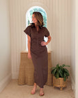 FRAICHE Sophia Dress Espresso
