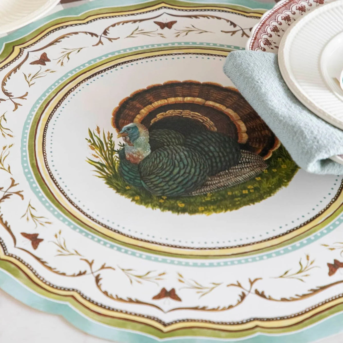 Heritage Turkey China Placemats-Set/12