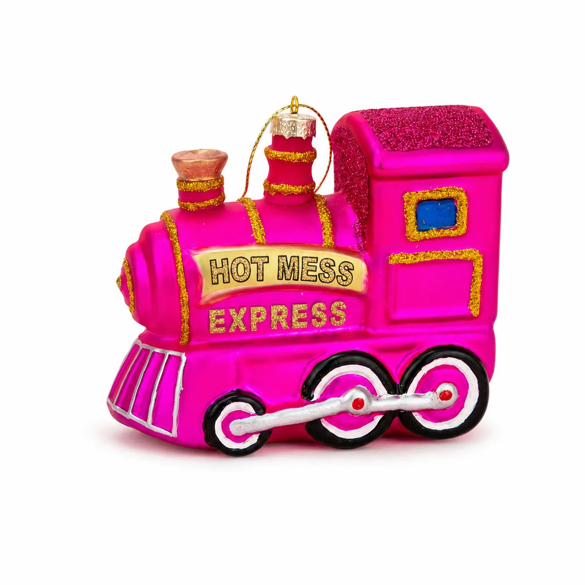 Hot Mess Express-Train Glass Ornament