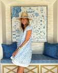 NAVYBLEU Eden Dress Leaf Blue