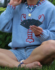 LOGAN TAY Scaly Blue Fish Necklace