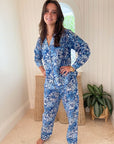 FITZROY & WILLA PJ Set Big Blue Floral