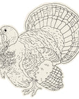Die Cut Coloring Turkey Placemat