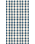 Navy Painted Check Guest Napkins Set/16