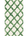 Green Lattice Guest Napkins Set/16