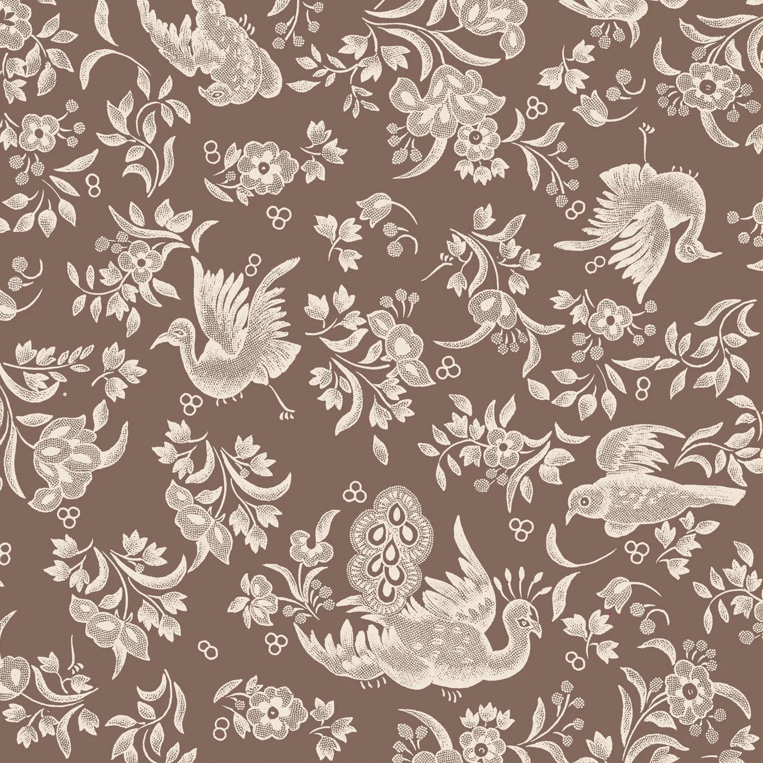 Brown Regal Peacock Cocktail Napkins Set/20
