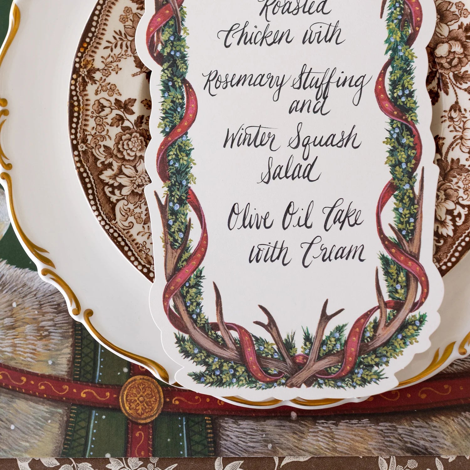 Antler Garland Table Card-Set/12