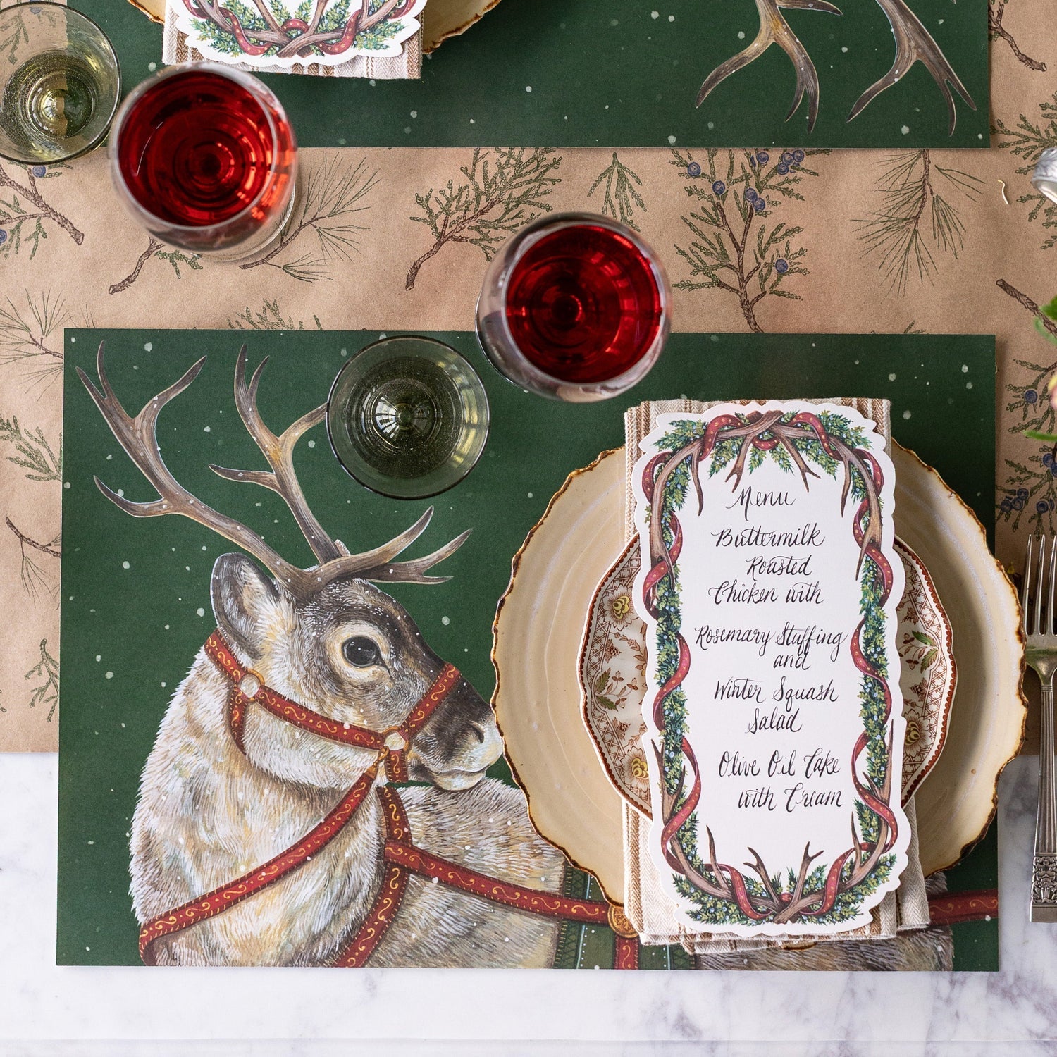 Antler Garland Table Card-Set/12