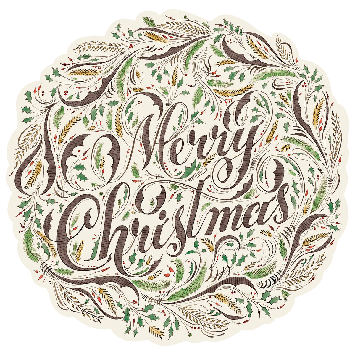 Die-Cut Merry Christmas Placemats