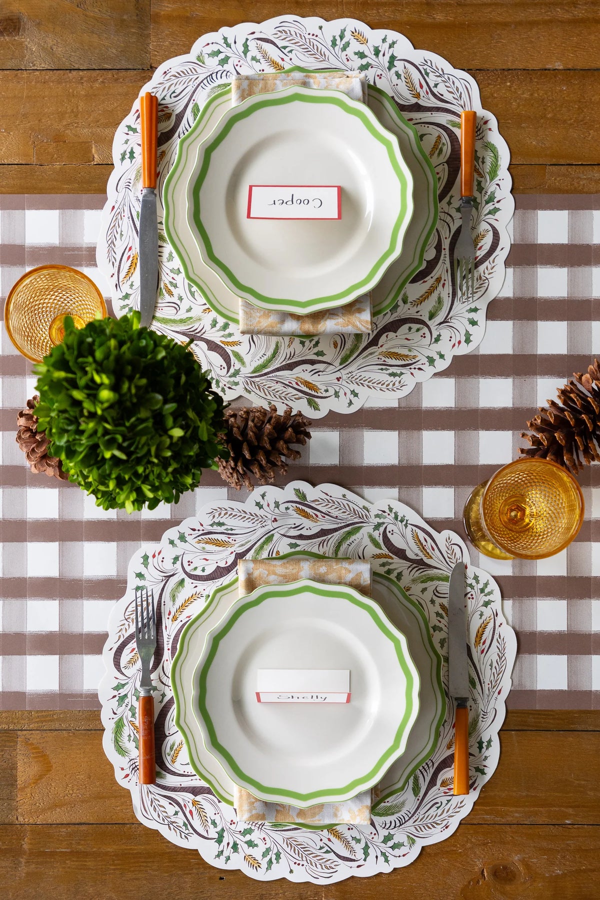 Die-Cut Merry Christmas Placemats