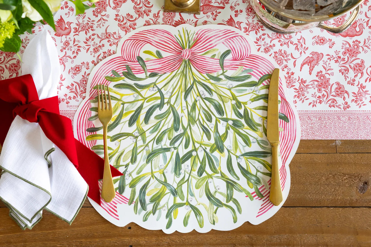 Die-Cut Mistletoe Placemat