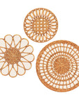 Rattan Weave Serving Papers-Set/12