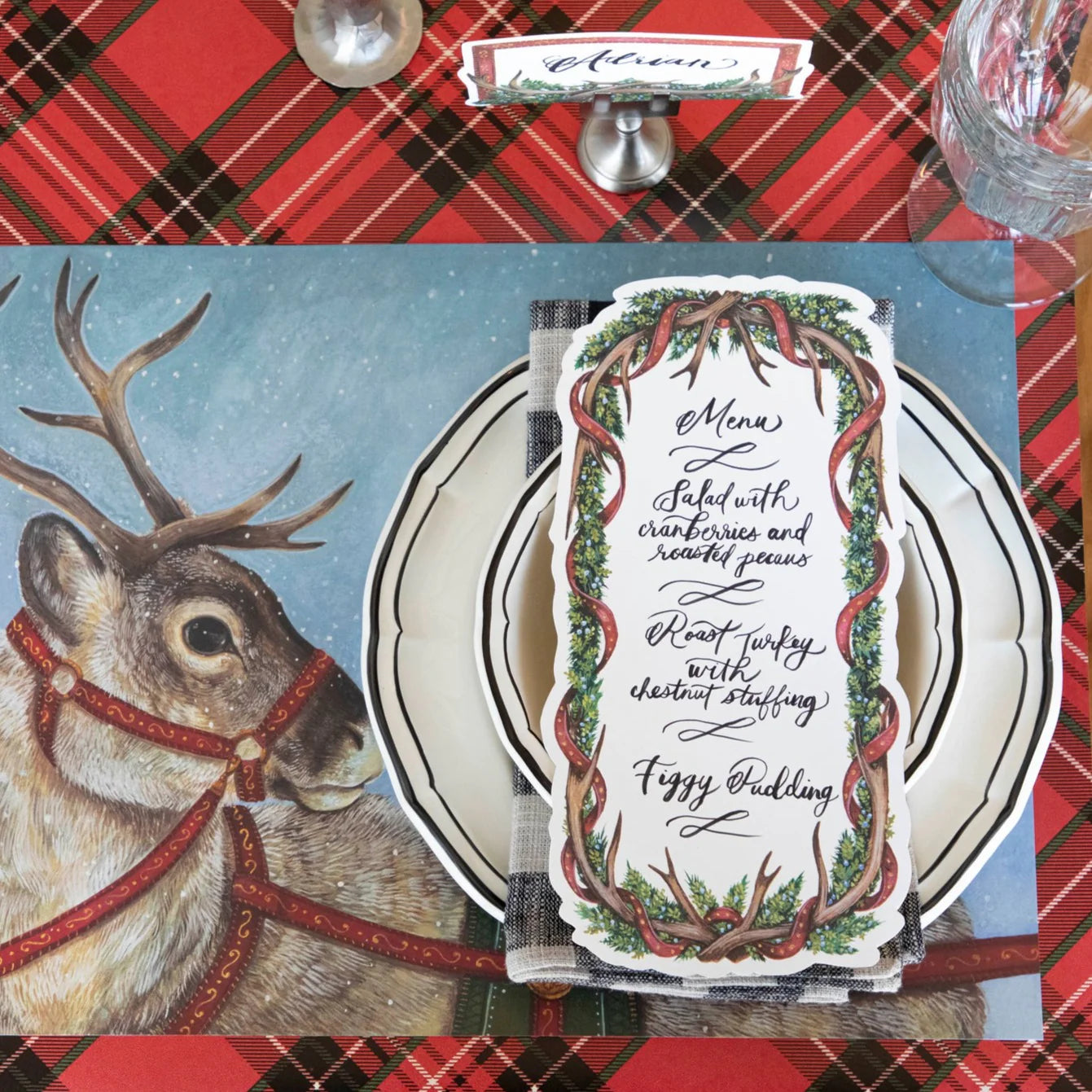 Antler Garland Table Card-Set/12