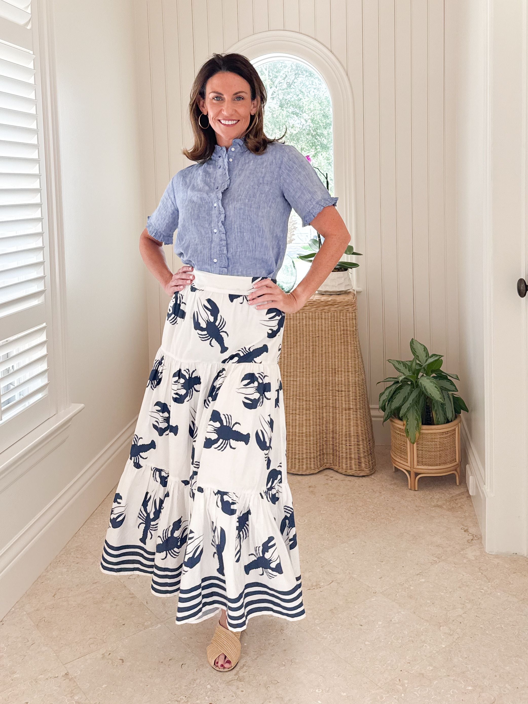NAVYBLEU Lobster Skirt Navy