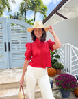 LOVE THE LABEL Zuri Top Tango Red