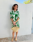 WALKER & WADE Day Tripper Dress Green Bali Jungle