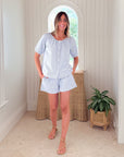 MAREA Everly Top Blue Seersucker