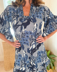 FITZROY & WILLA Soleil Mini Dress Blue Bird