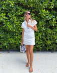 MAREA Denim Utility Dress Ivory