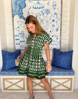 CARA CARA Nash Mini Dress Le Tile Green