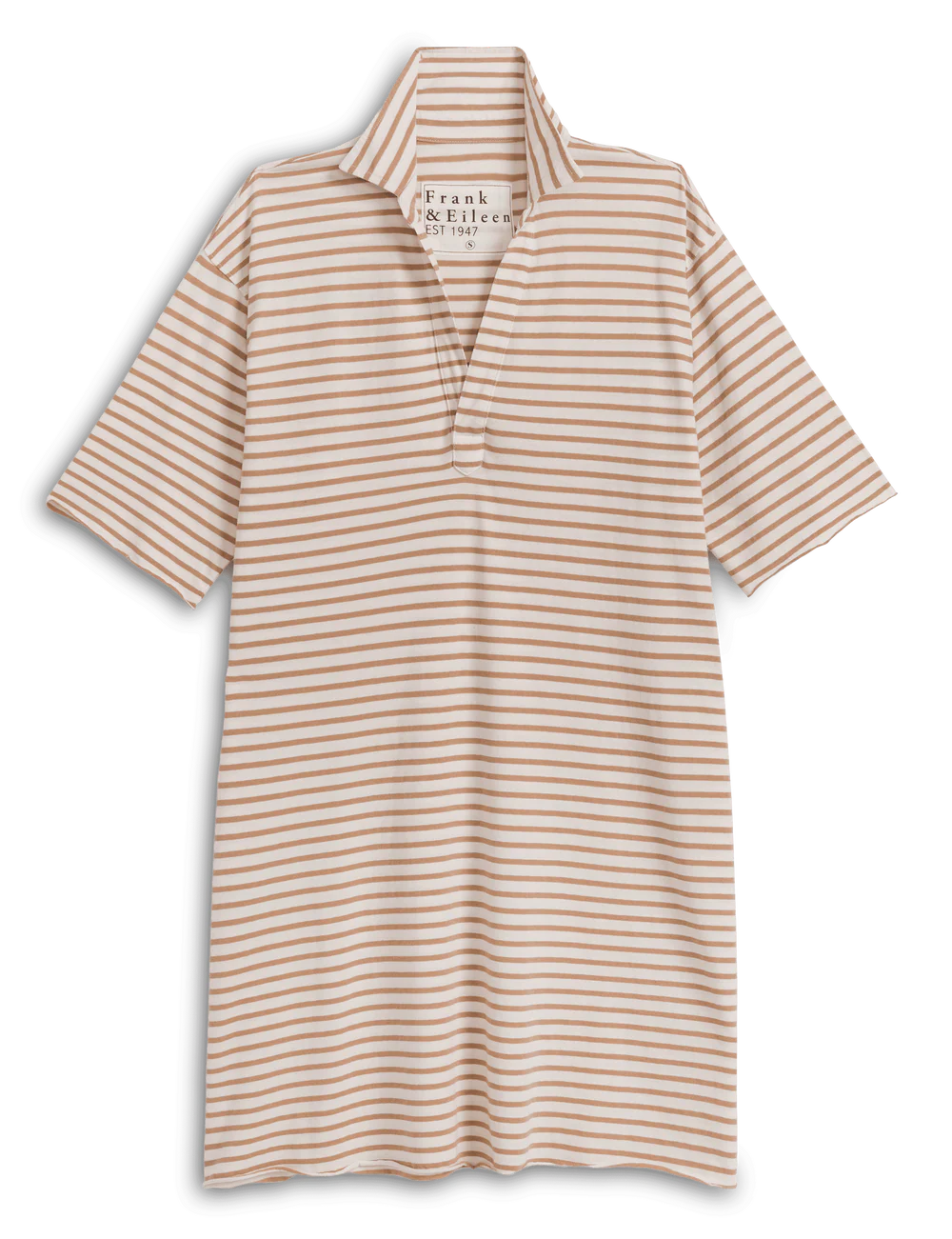 FRANK &amp; EILEEN Mini Emma Dress Vintage White/Camel Dress