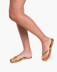 TKEES Square Toe Lily Mirror Gold
