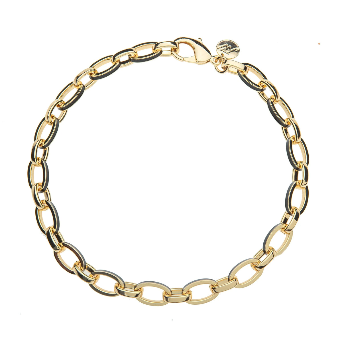 Jane Win Chain JANE WIN Long and Short of it Chunky Chain in Black Enamel – Matilda's ...
