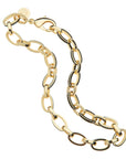 JANE WIN Long and Short of it Chunky Chain in Black Enamel