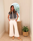 FRANK & EILEEN Riley Wide Leg Sweatpant White