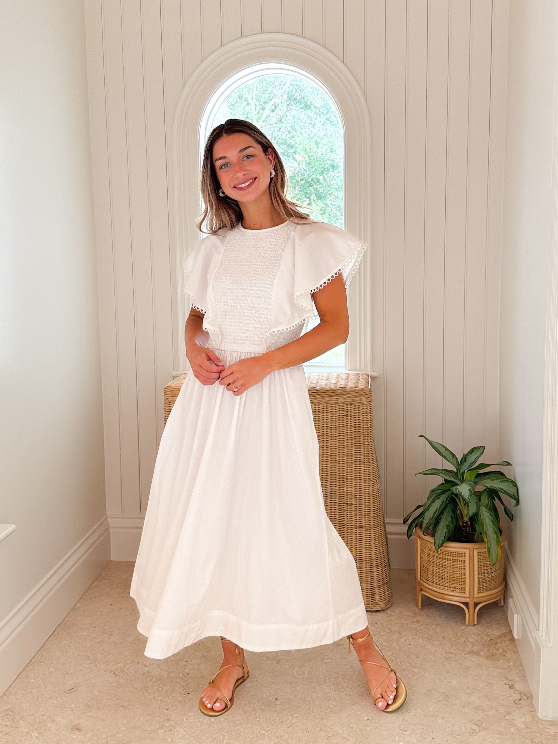 OLIPHANT Ava Dress Tisbury White