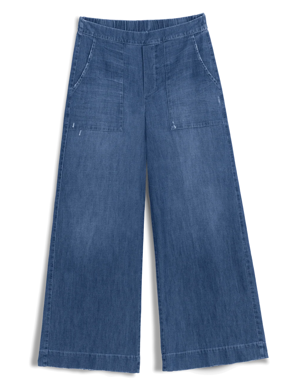 FRANK &amp; EILEEN Madeline Patch Pocket Pull-On Pant Distressed Indigo Wash