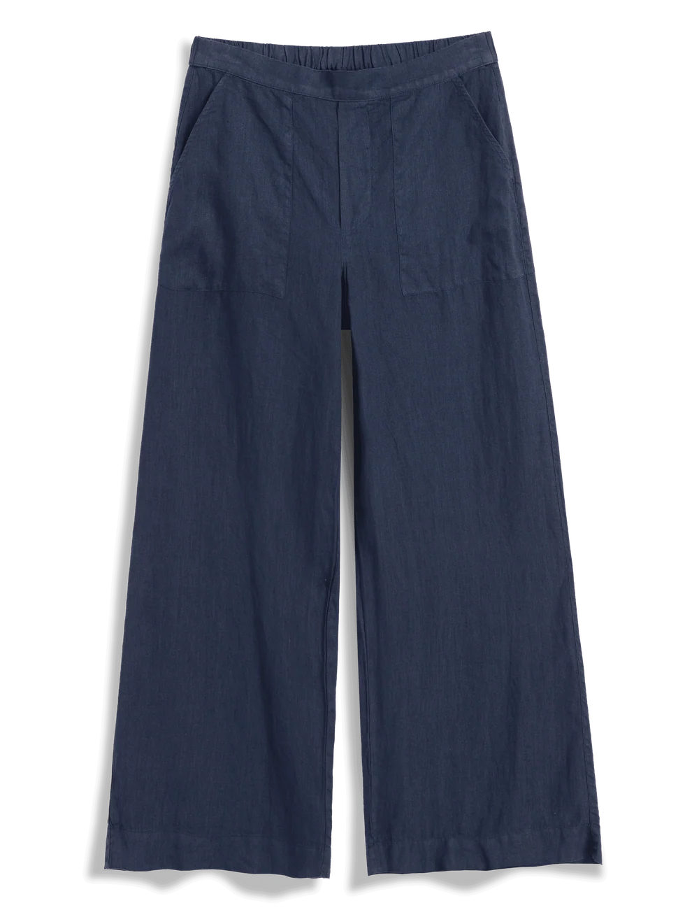 FRANK &amp; EILEEN Madeline Patch Pocket Pull-On Pant Navy Linen