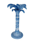 LES OTTOMANS Blue Palm Candlestick Medium