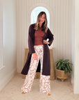 FRAICHE Travel Coat Sweater Espresso