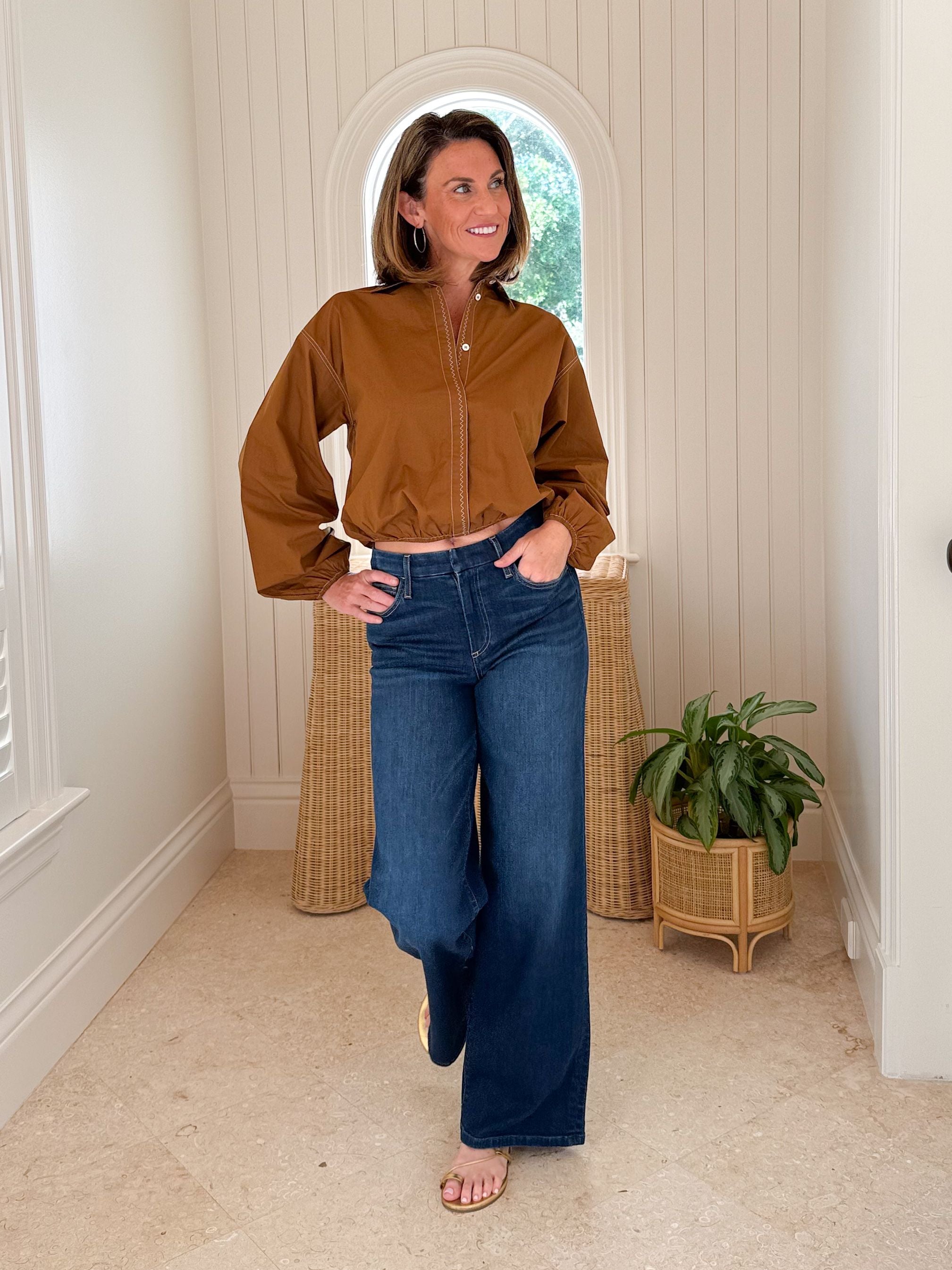 OMIKA Nero Blouse Solid Cinnamon