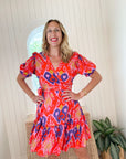 FINAL SALE FEATHER & FIND Esme Wrap Dress Super Power