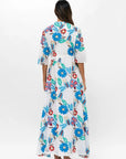 OLIPHANT Cinched Shirt Dress Maxi Monet Multi