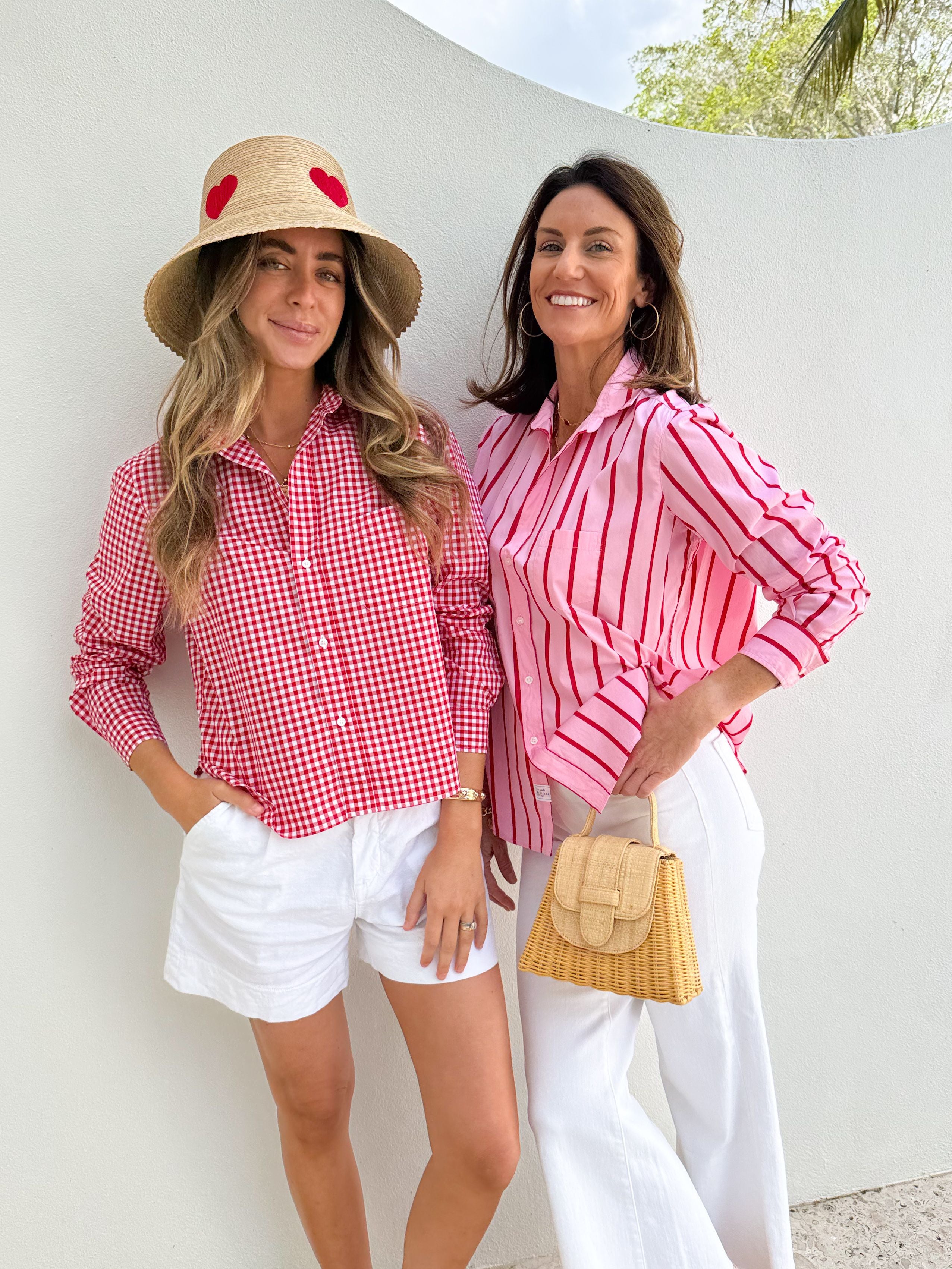 FRANK & EILEEN Silvio Untuckable Button-Up Shirt Red Gingham