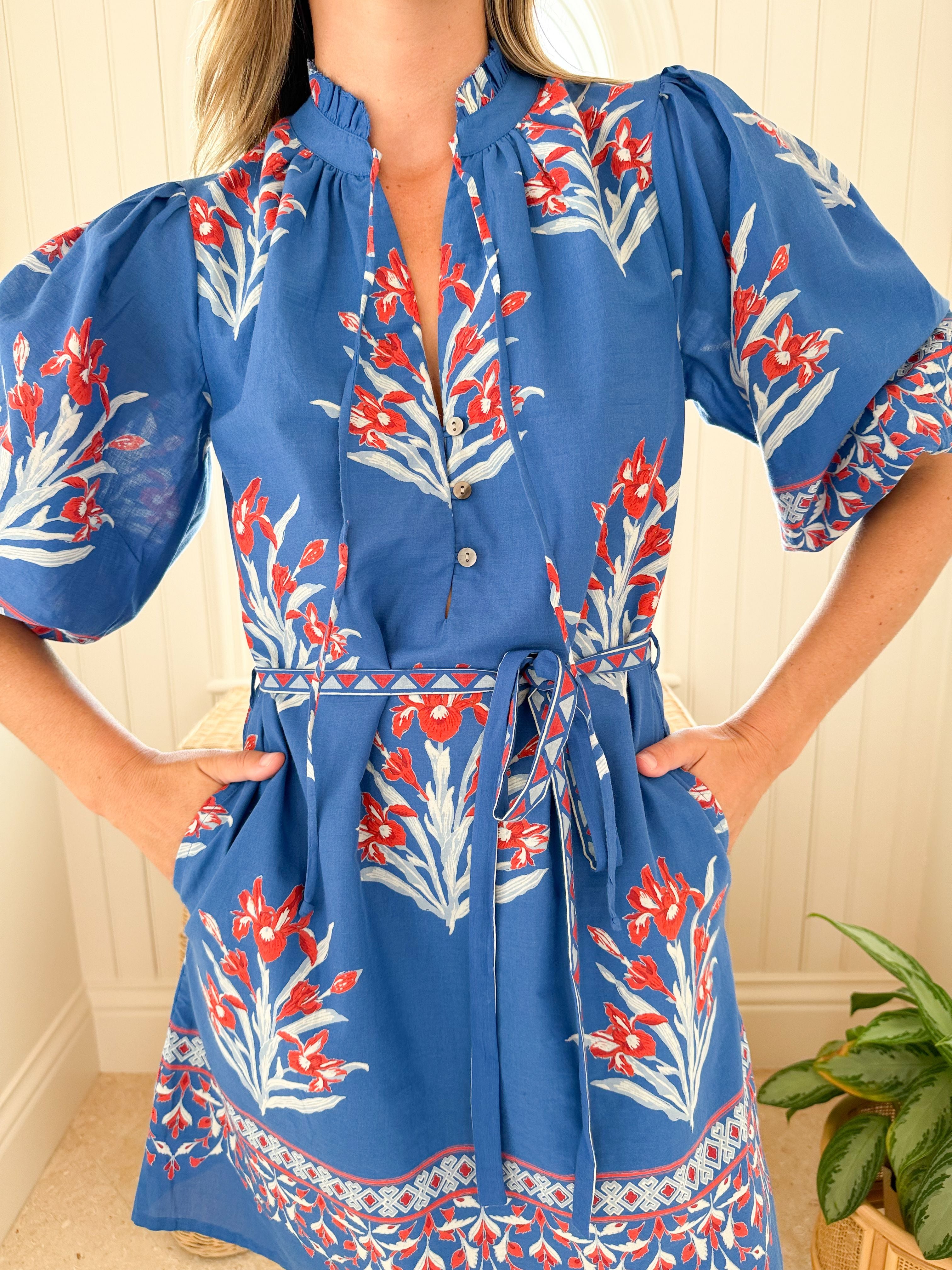 BANJANAN Liza Mini Dress Brigitte Nautical