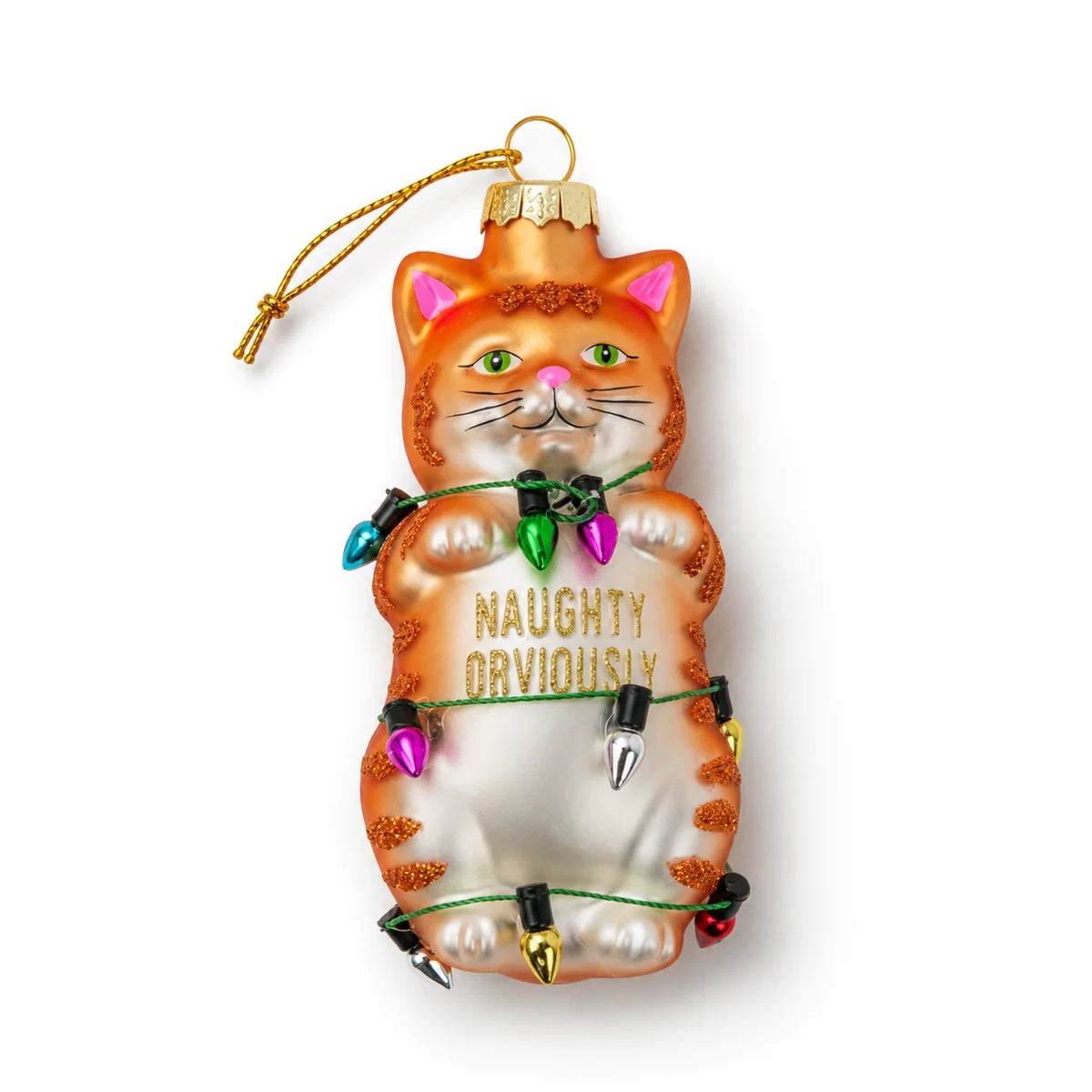 Naughty Obviously- Funny Cat Ornament