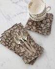 Brown Regal Peacock Guest Napkins Set/16