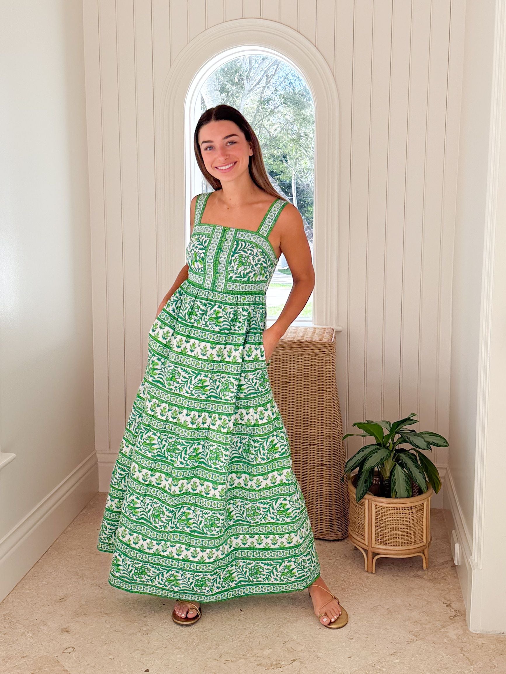 PINK CITY PRINTS Lucia Dress Verdant Botanics PINK CITY PRINTS Lucia Dress Verdant Botanics