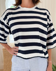 FRANK & EILEEN Presley Oversized Tee Nautical Stripe