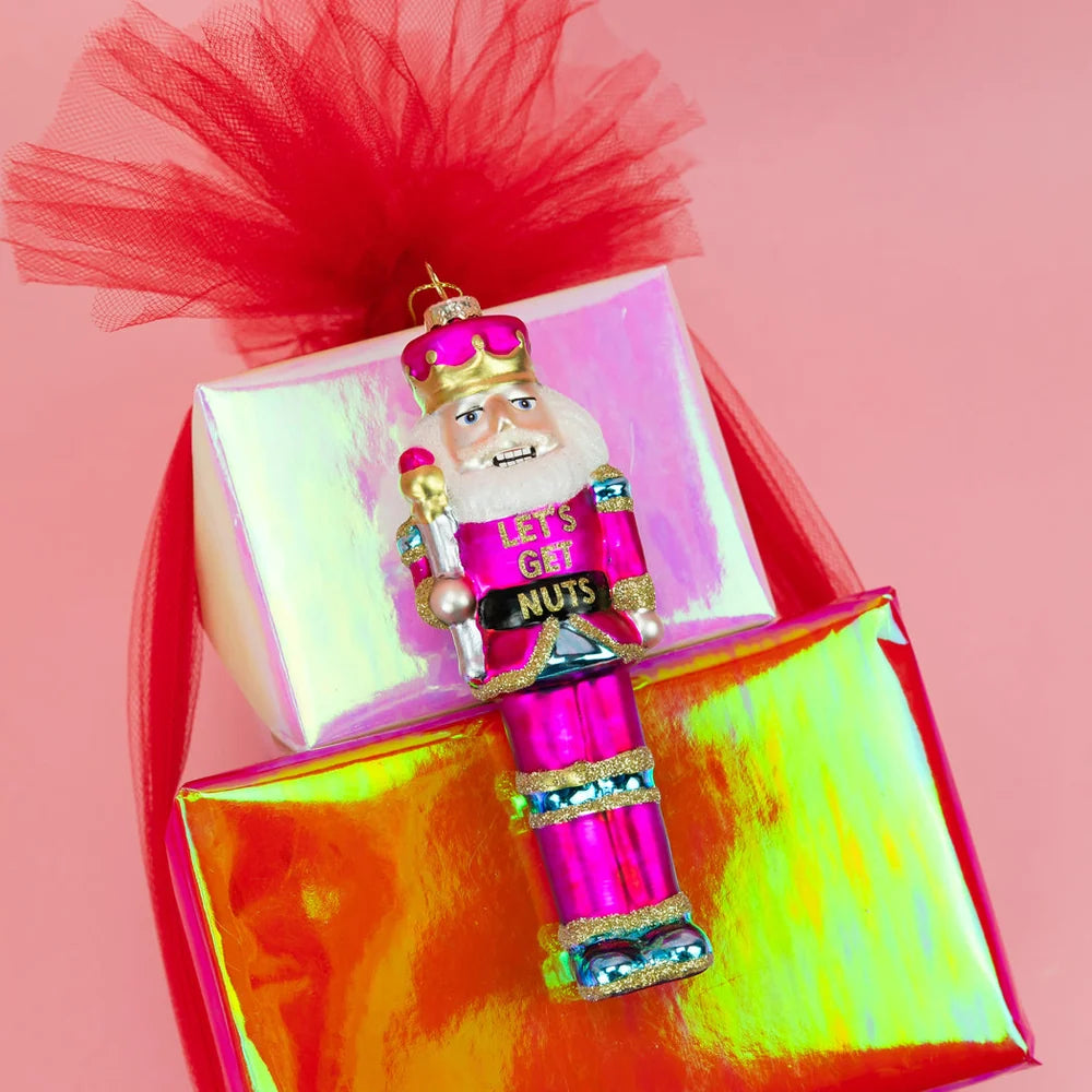 Let's Get Nuts-Nutcracker Glass Ornament