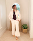 FRANK & EILEEN Riley Wide Leg Sweatpant Vintage White