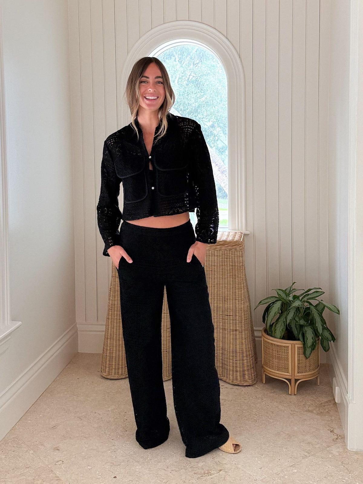 GRACE &amp; BARDOT Lacey Jacket Black Lace