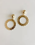 JANE WIN Love Cutout Disk Earrings