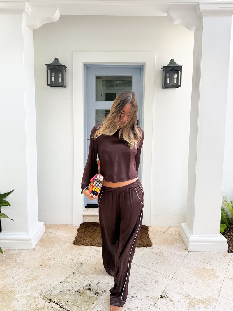 OMIKA Efie Pant Solid Ganache