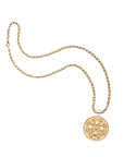 JANE WIN Palm Beach Pendant Coin on Grande Rolo Chain