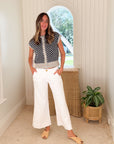 FRANK & EILEEN Riley Wide Leg Sweatpant White